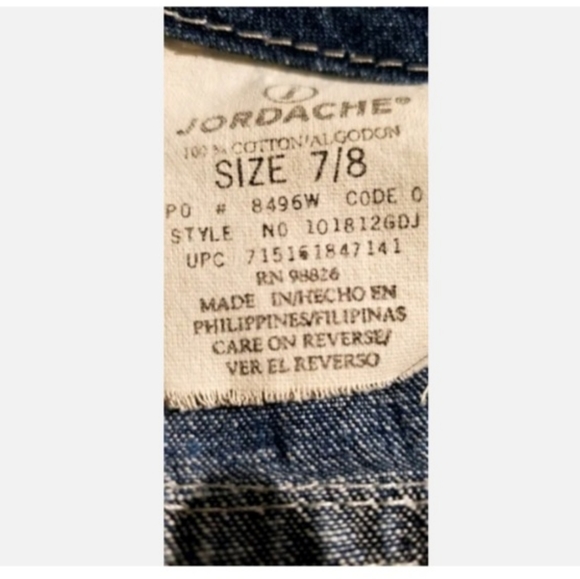 VTG Jordache Whisker Denim Ombre Jeans Cargo Carpenter Baggy Flare Patch 7 / 8 - Picture 7 of 8